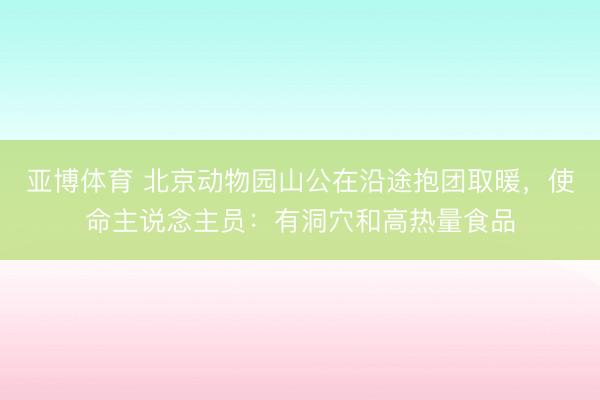 亚博体育 北京动物园山公在沿途抱团取暖，使命主说念主员：有洞穴和高热量食品