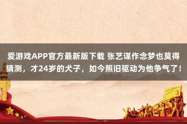 爱游戏APP官方最新版下载 张艺谋作念梦也莫得猜测，才24岁的犬子，如今照旧驱动为他争气了！