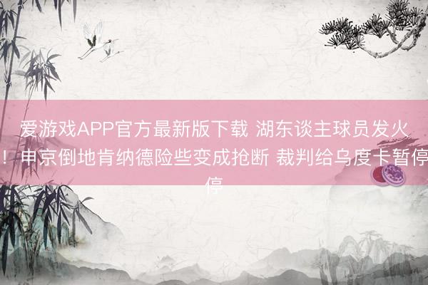 爱游戏APP官方最新版下载 湖东谈主球员发火！申京倒地肯纳德险些变成抢断 裁判给乌度卡暂停