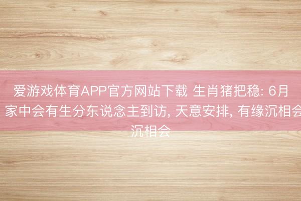 爱游戏体育APP官方网站下载 生肖猪把稳: 6月, 家中会有生分东说念主到访, 天意安排, 有缘沉相会