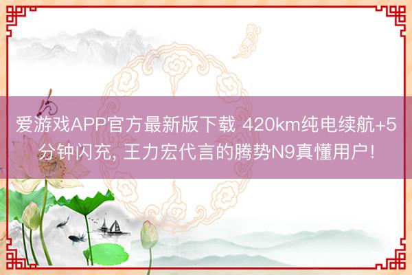 爱游戏APP官方最新版下载 420km纯电续航+5分钟闪充, 王力宏代言的腾势N9真懂用户!
