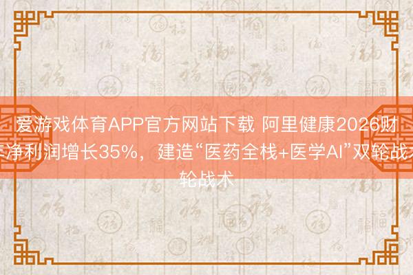 爱游戏体育APP官方网站下载 阿里健康2026财年净利润增长35%，建造“医药全栈+医学AI”双轮战术